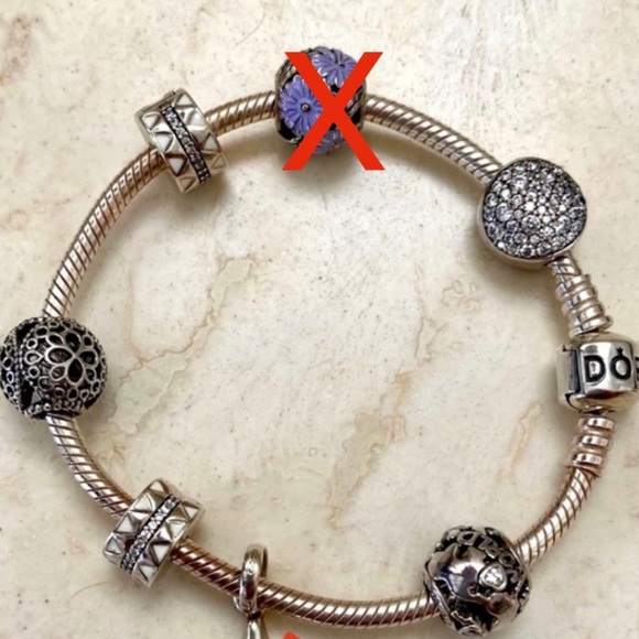 NWOT AUTH PANDORA MOMENTS BRACELETE W/ CHARMS - Picture 1 of 13